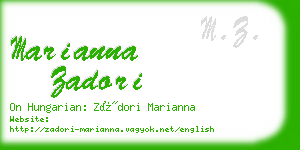 marianna zadori business card